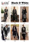 Black And White Vol 2 By Lsm Lawn Cotton Printed Karachi Dress Material